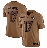 Men's Miami Dolphins #17 Jaylen Waddle 2023 Brown Salute To Service Limited Football Stitched Jersey Dyin,baseball caps,new era cap wholesale,wholesale hats
